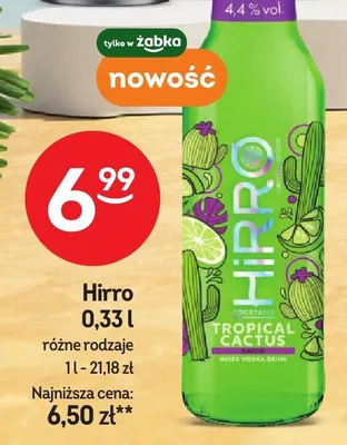 Drink Hirro Tropical Cactus promocja w Żabka