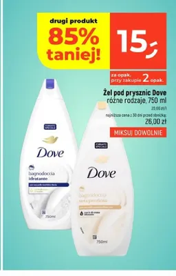 Żel pod prysznic Dove Idratante promocja w Dealz