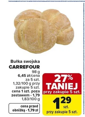 Bułka swojska Carrefour promocja w Carrefour Market