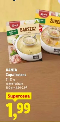 Zupa instant, różne rodzaje promocja w Lidl