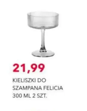 Kieliszki do szampana Felicia 2-pak 300 ml promocja w Nela