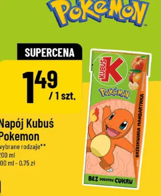 Napój Kubuś Pokemon promocja w POLOmarket