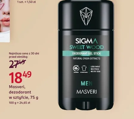 Dezodorant Sigma Sweet Wood dla mężczyzn promocja w Rossmann