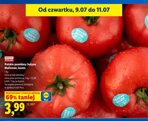 Pomidory malinowe Jedyne luzem polskie promocja w Lidl