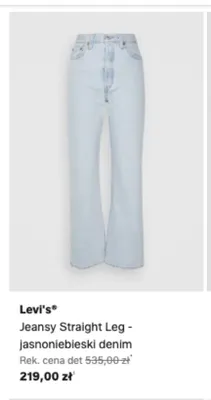 Jeansy Straight Leg Levi's jasnoniebieski denim promocja w Lounge by Zalando