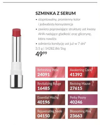 Szminka z serum Revitalizing Rouge Anew promocja w AVON