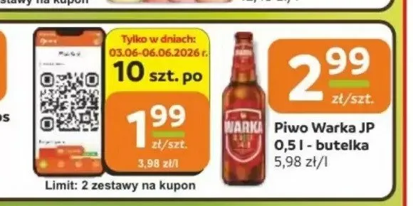 Piwo Warka Jasne Pełne promocja w Gama
