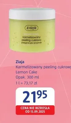 Karmelizowany peeling cukrowy Ziaja Lemon Cake promocja w Drogerie DM
