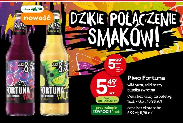 Piwo Fortuna Wild wild yuzu promocja w Żabka