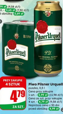Piwo Pilsner Urquell promocja w Dino