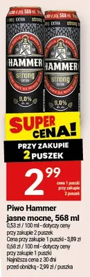 Piwo Hammer Jasne Mocne, 568 ml promocja w Twój Market