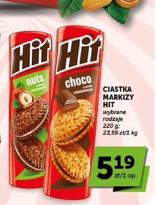 Ciastka markizy Hit choco o smaku czekoladowym promocja w ABC