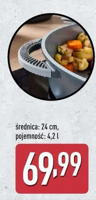 Garnek aluminiowy z pokrywką 24cm promocja w Aldi