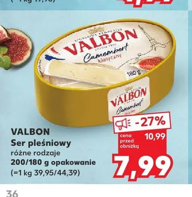 Ser pleśniowy Valbon Camembert klasyczny promocja w Kaufland