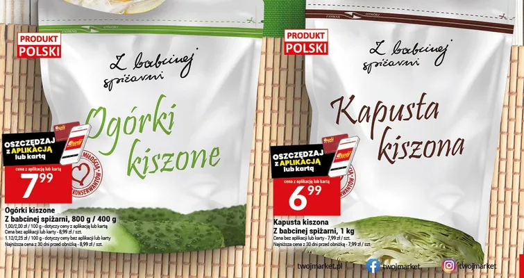 Kapusta kiszona z babcinej spiżarni promocja w Twój Market