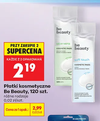 Płatki kosmetyczne Be Beauty promocja w Biedronka
