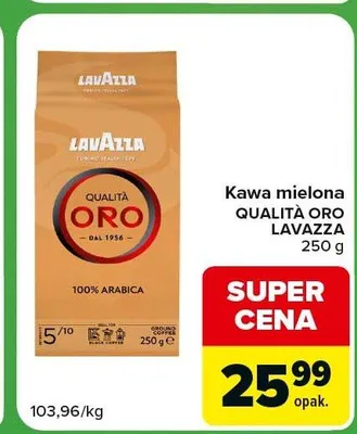 Kawa mielona Qualità Oro Lavazza promocja w Carrefour Express