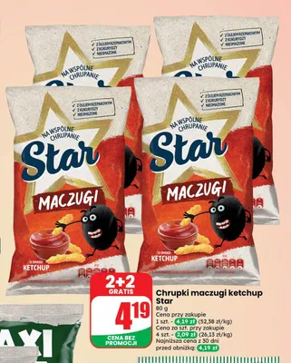 Chrupki maczugi ketchup Star promocja w Dino