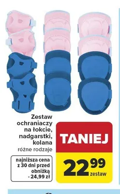 Zestaw ochraniaczy na łokcie, nadgarstki, kolana promocja w Carrefour