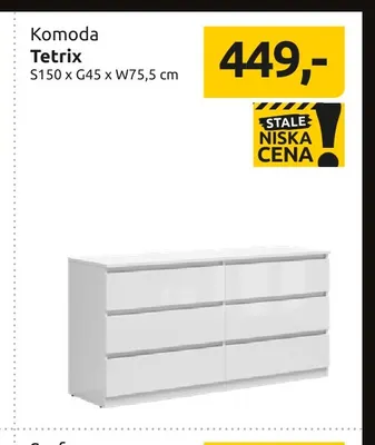 Komoda Tetrix promocja w Black Red White