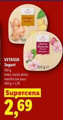 Jogurt kwiat wiśni Vitasia promocja w Lidl