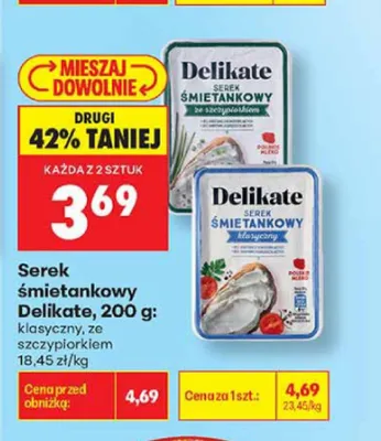 Serek śmietankowy Delikate ze szczypiorkiem promocja w Biedronka