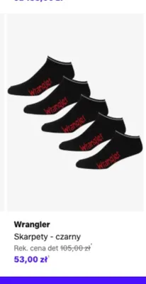 Skarpety Wrangler czarne promocja w Lounge by Zalando