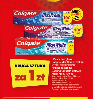 Pasta do zębów Colgate Max White Sparkle Diamonds promocja w Twój Market