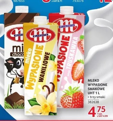 Mleko UHT o smaku waniliowym Mlekpol Wypasione promocja w Selgros
