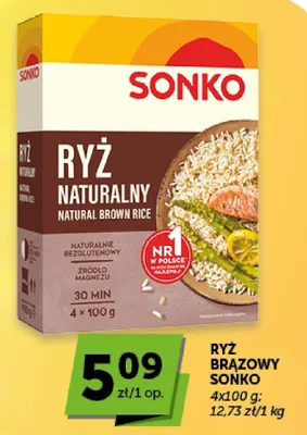 Ryż naturalny brązowy Sonko 4-pak promocja w Groszek