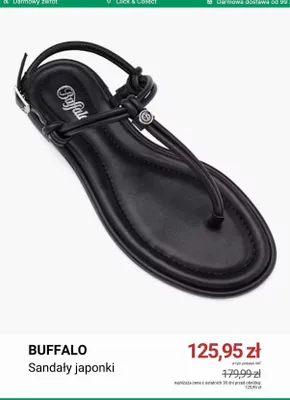 Sandały japonki Buffalo promocja w Deichmann