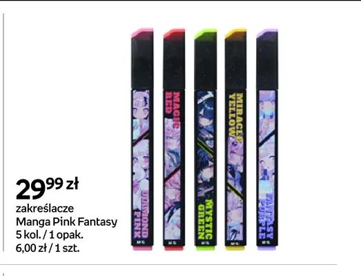 Zakreślacze Manga Pink Fantasy 5-pak promocja w Empik