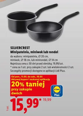 Miniwok SilverCrest 18cm promocja w Lidl