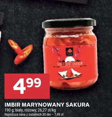 Imbir marynowany Sakura różowy promocja w Stokrotka