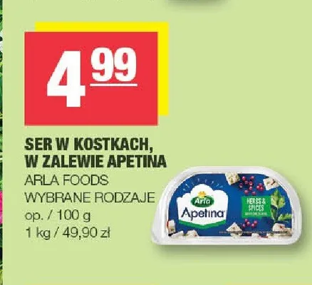 Ser w kostkach w zalewie Apetina Arla Foods promocja w SPAR