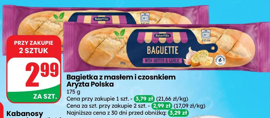 Bagietka z masłem i czosnkiem promocja w Dino