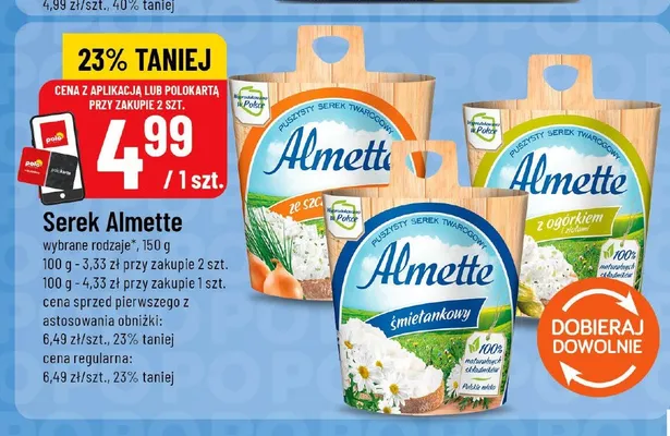 Serek Almette śmietankowy promocja w POLOmarket