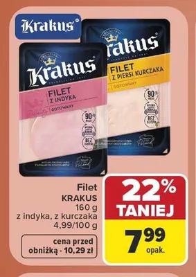 Filet z indyka Krakus promocja w Carrefour