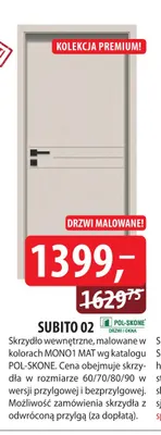 Skrzydło wewnętrzne Subito 02 Pol-Skone promocja w Dobre Dla Domu