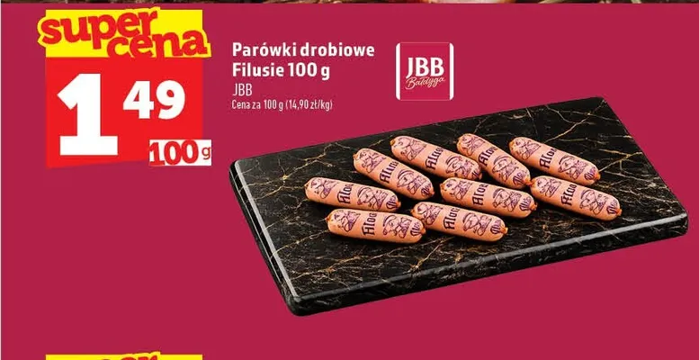 Parówki drobiowe Filusie JBB promocja w TOPAZ