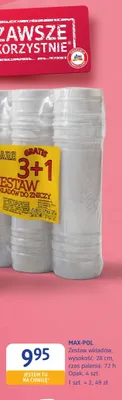 Zestaw wkładów do zniczy 4-pak Max-Pol promocja w Drogerie DM