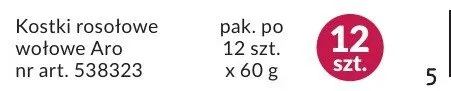 Kostki rosołowe wołowe Aro promocja w Makro