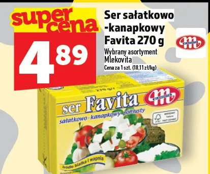 Ser sałatkowo-kanapkowy Favita promocja w TOPAZ