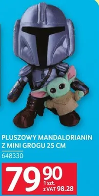 Pluszowy Mandalorianin z Mini Grogu 25cm promocja w Selgros
