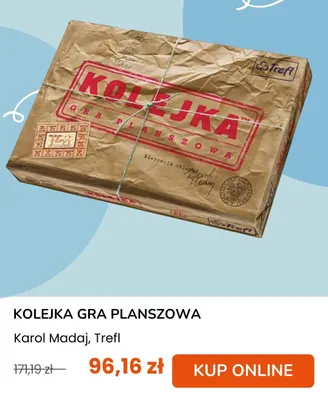 Gra planszowa Kolejka Trefl promocja w taniaksiazka.pl