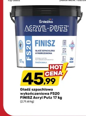 Gładź szpachlowa wykończeniowa FS20 FINISZ Acryl Putz promocja w Bricomarche