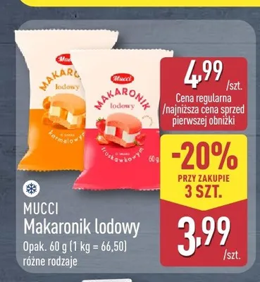 Makaronik lodowy Mucci karmelowy promocja w Aldi