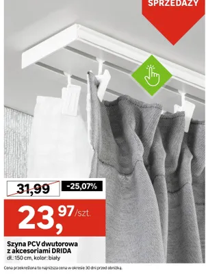 Szyna PCV dwutorowa z akcesoriami DRIDA promocja w Leroy Merlin