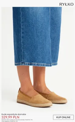Espadryle damskie rude Ryłko promocja w Ryłko