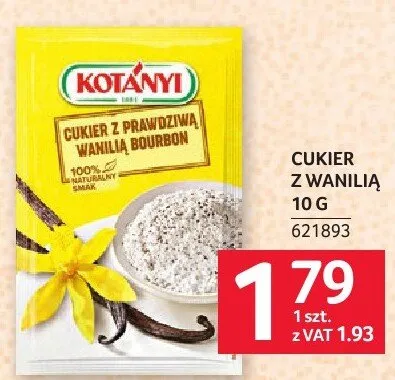 Cukier z wanilią Kotányi 10 g promocja w Selgros